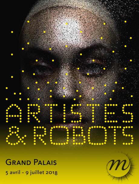 Affiche officielle de l'exposition Artistes et Robots au Grand Palais, Paris