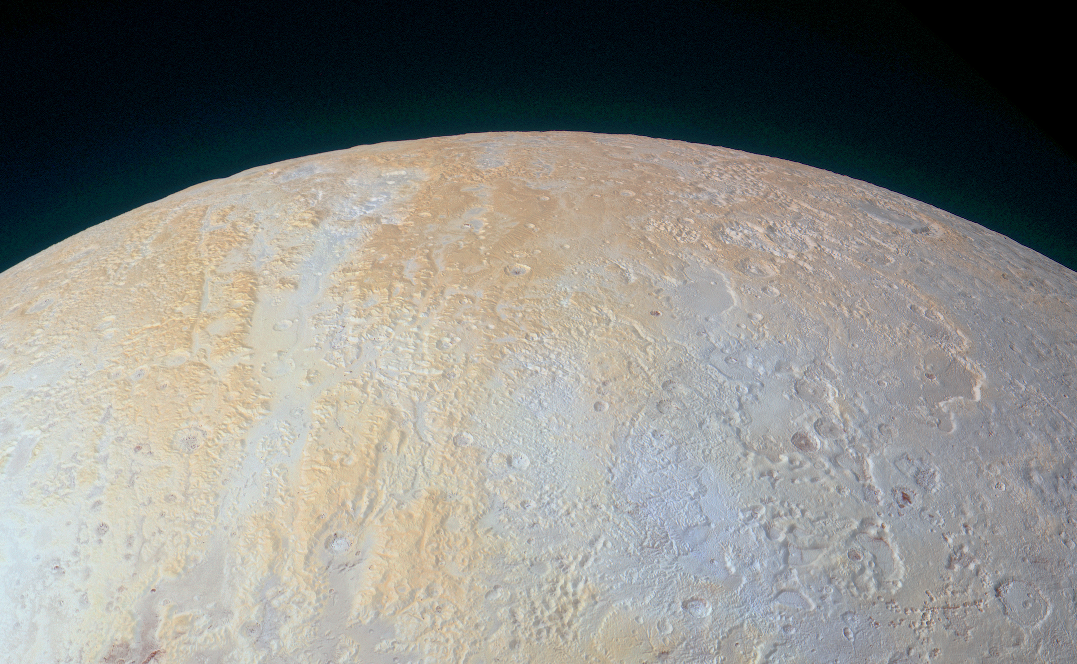 The frozen canyons of Pluto’s North Pole.