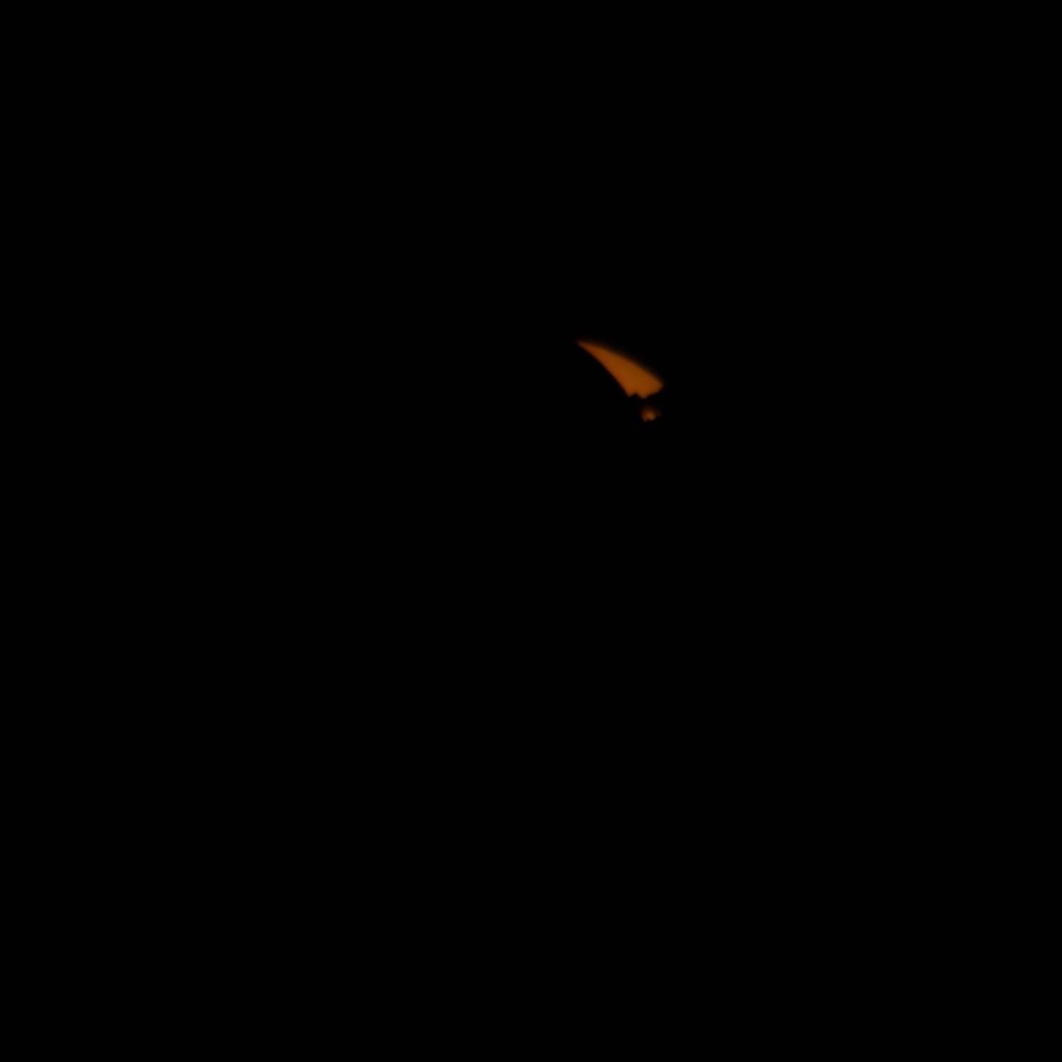 Photographie du coucher de soleil durant l'éclipse. Pentax K-5, 3 200 ISO, 300mm, f/5.6, 1/200s. Crédits : Anthony Baillard