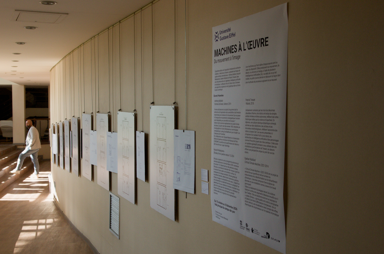 Machines at work, October 15 - December 16, 2026, Université Gustave Eiffel Campus Lyon, exhibition view.