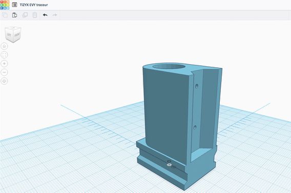 3D model for the plotter using Tinkercad