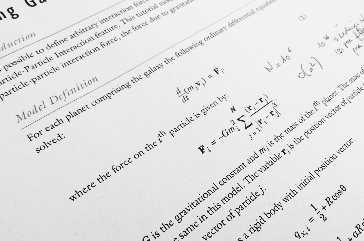 Extrait d'un article sur la modélisation mathématique de galaxies